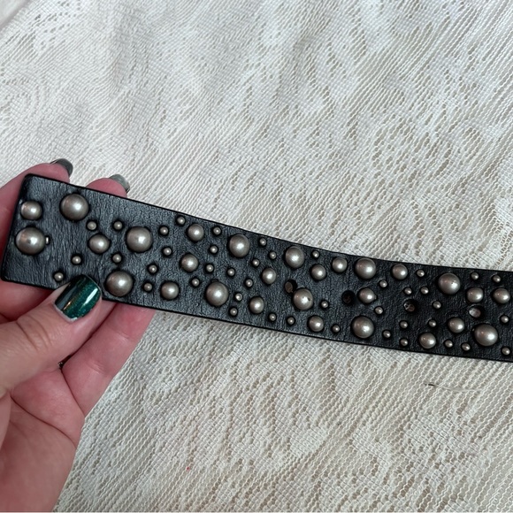 Vintage Y2k Express studded boho leather belt - Picture 5 of 10